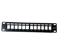 10" modulární stíněný patch panel LEXI-Net 12port, černý