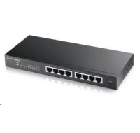 Zyxel GS1900-8 8-port Desktop Gigabit Web Smart switch: 8x Gigabit metal, IPv6, 802.3az (Green), fanless v2