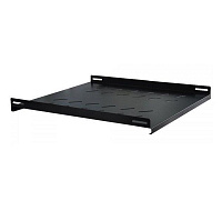 XtendLan 19" police s perforací pro rozvaděče ECO 1U/550mm, nosnost 50kg, černá