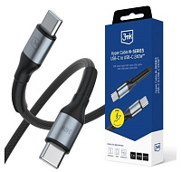BAZAR - 3mk kabel Hyper Cable N-SERIES C to C 2m 48V/5A 240W Black - Poškozený obal (Komplet)