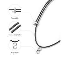 PLAUD Note Pin Lanyard Black - Řemínek na krk, černý