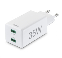 Hama rychlá USB nabíječka, 2x USB-C PD/QC, 35 W