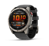 Garmin fenix® 8 Pro – 51 mm, AMOLED Sapphire, Titanium se silikonovým řemínkem Graphite/Black