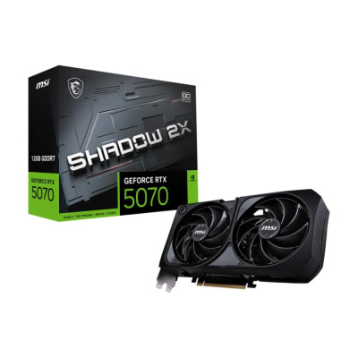 BAZAR - MSI VGA NVIDIA GeForce RTX 5070 12G SHADOW 2X OC, RTX 5070, 12GB GDDR7, 3xDP, 1xHDMI - Po opravě (Bez příšlušens