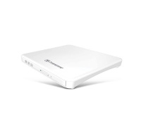 TRANSCEND externí DVD vypalovačka slim, USB 2.0, White (+CyberLink Media Suite 10)