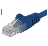 PREMIUMCORD Patch kabel UTP RJ45-RJ45 CAT5e 0.25m modrá