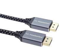 PREMIUMCORD Kabel DisplayPort 1.4 přípojný kabel, kovové a zlacené konektory, 3m