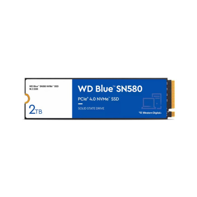 BAZAR VADNE - WD BLUE SSD NVMe 2TB PCIe SN580,Gen4 , (R:4150, W:4150MB/s)