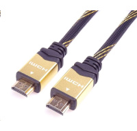 PREMIUMCORD Kabel HDMI 2.0 High Speed + Ethernet kabel HQ, zlacené konektory, 1,5m