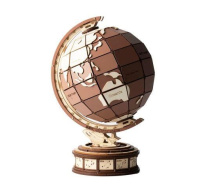 RoboTime 3D dřevěná skládačka Glóbus a divy světa