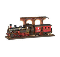 RoboTime 3D dřevěná skládačka Vintage parní lokomotiva
