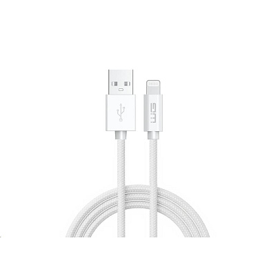 WG - Datový kabel Lightning MFI na USB-A, 2 metry, bílá