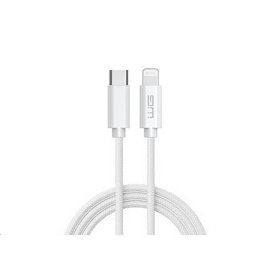 WG - Datový kabel Lightning MFi na Type-C, 2 metry, bílá