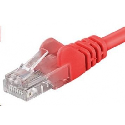 PremiumCord Patch kabel UTP RJ45-RJ45 CAT6 0.5m červená