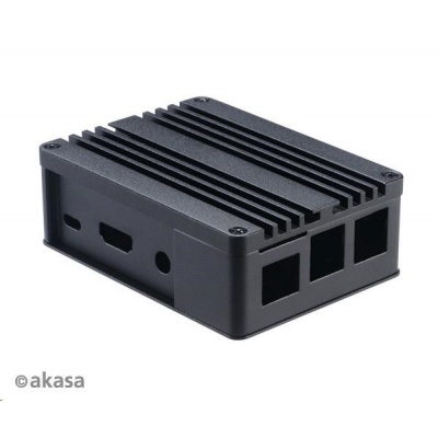 AKASA krabička pro Raspberry Pi 3 a Asus Tinker/S, Extended Aluminium, with Thermal Modules (SD Slot concealed)