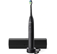 Philips Sonicare 5300 HX7101/02 sonický zubní kartáček černý, tlakový senzor, BrushSync, cestovní pouzdro