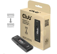 BAZAR Club3D Adaptér aktivní DisplayPort 1.4 Repeater 4K120HZ HBR3 (F/F), černá - ROZBALENO