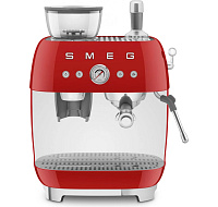 Smeg EGF03RDEU Retro Style pákový kávovar, červený, integrovaný mlýnek, 20 bar, 2,4 l, 1650 W