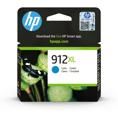 HP 912XL High Yield Cyan Original Ink Cartridge (825 pages) blister