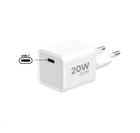 WG - Síťová nabíječka GaN 1x USB-C, PD 20W, 5V-9V-12V, černá
