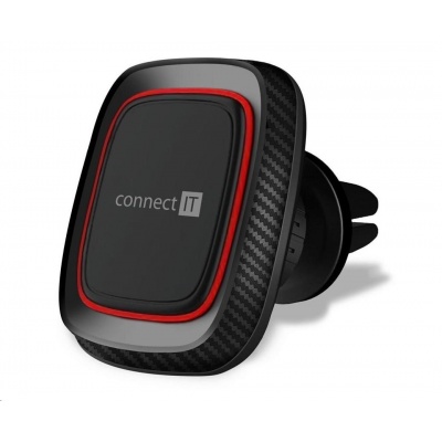 CONNECT IT InCarz 4Strong360 CARBON univerzální magnetický držák do auta, 4 magnety, červený