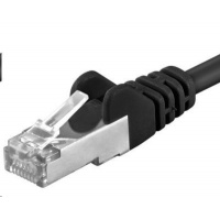 PREMIUMCORD Patch kabel CAT6a S-FTP, RJ45-RJ45, AWG 26/7 5m černá