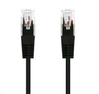 C-TECH kabel patchcord Cat5e, UTP, černý, 3m