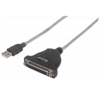 MANHATTAN Kabel / převodník USB - paralelní port 1,8m (USB AM / DB25F, IEEE1284)