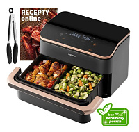 Cosori Dual Blaze TwinFry chytrá horkovzdušná fritéza 10 L, keramika, černá
