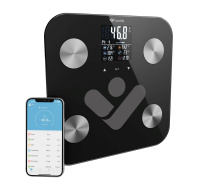 TrueLife FitShape S6 BT - Bioelektrická impedanční bluetooth váha - černá