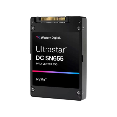 WD Enterprise SSD 7.68TB Ultrastar DC SN655, PCIe Gen4, (R:6800, W:2000MB/s), RI-1DW/D BICS5 TCG-Ruby