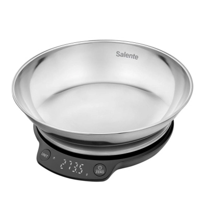 Salente Rimare, kuchyňská váha, 5 kg, nerezová mísa, černá/nerez