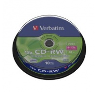 VERBATIM CD-RW(10-Pack)Spindle/8x-12x/High Speed/DLP/700MB