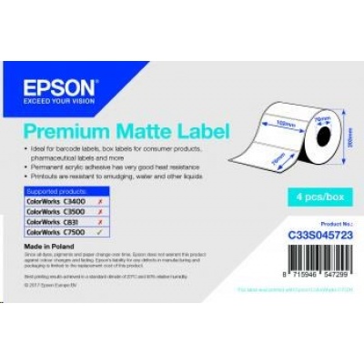 Epson label roll, normal paper, 102x76mm