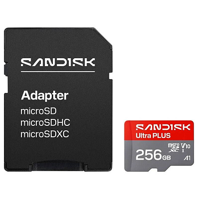 Sandisk Ultra PLUS micro SDXC karta 256GB UHS-I, V10, U1, C10, (200MB/s)