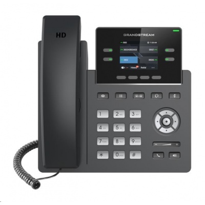 Grandstream GRP2612W [VoIP telefon - 2x SIP účet, HD audio, 16 prog.tl.+4 předvoleb, 2xLAN 100Mbps, WiFi, PoE]