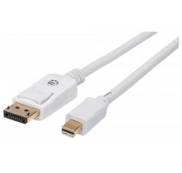 MANHATTAN kabel Mini DisplayPort Male to DisplayPort Male, 2m, White