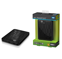 BAZAR - WD My Passport 500GB Ext. 2.5" USB3.0, Black