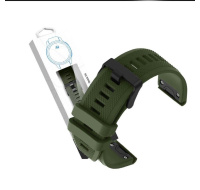 RhinoTech řemínek pro Garmin QuickFit sportovní silikonový 22mm tmavě zelený