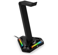 GENIUS Stojan na sluchátka GX-UH100/ RGB/ USB hub (2x USB, 2x USB-C)