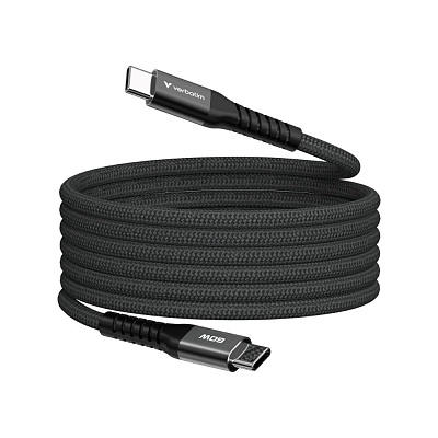 VERBATIM Kabel USB-C Sync & Charge, 60W, Magnetický, 120cm, černá