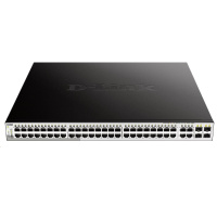 D-Link DGS-1210-52MP 52-Port Gigabit Smart+ PoE Switch, 48x GbE PoE+, 4x RJ45/SFP, PoE 370W