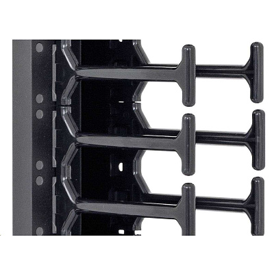 TRITON vertikální vyvazovací panel 45U, dvouřadý, pro rozvaděče šířky 800mm z řady RMA, RZA, RDA, RTA, RYA, černý