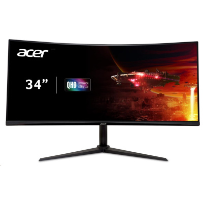 ACER LCD Nitro XZ342CUV3bmiiphx, 86cm (34") VA LED Curved, 3440x1440,180Hz,400nit,HDMI,DP,Audio,Repro,VESA,HgtAdj