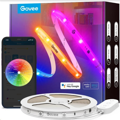 Govee WiFi RGBIC Smart PRO LED pásek 10m - extra odolný - poškozený obal (Komplet)