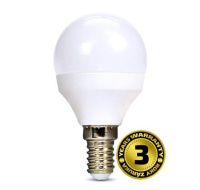 Solight LED žárovka, miniglobe, 6W, E14, 4000K, 510lm, bílé provedení