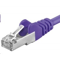 PREMIUMCORD Patch kabel CAT6a S-FTP, RJ45-RJ45, AWG 26/7 1,5m fialová