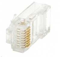 Konektor UTP RJ45 (8p8c), Cat6, 50µm, drát - 100 ks