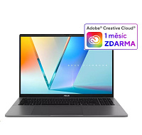 ASUS NTB Vivobook S 16 (M3607GA-OLED011W), AI 7 445, 16" 1920x1200, 16GB, 512GB SSD, Radeon, W11 Home, Matte Gray