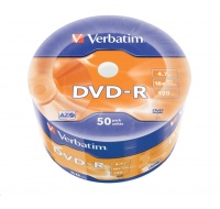 VERBATIM DVD-R (50-Pack) 16x WRAP 4.7GB MATT